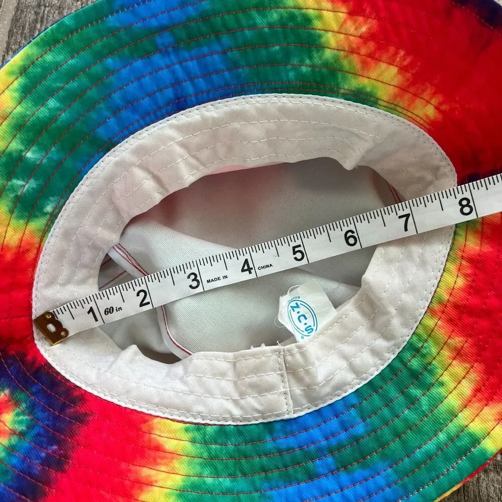 Kids Tie-Dye Rainbow Bucket Hat 100% Cotton